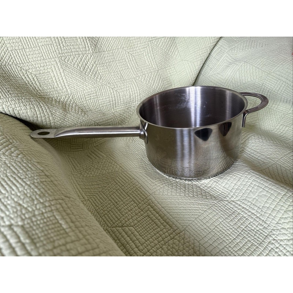 Crate & Barrel By Berndes Stainless Steel Pot Holds 10-12 Cups 4.5 X 7" No Lid